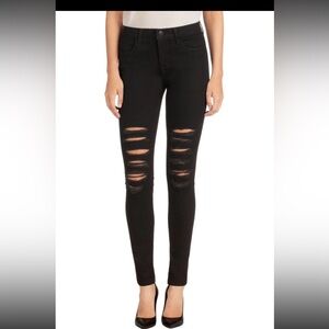 J Brand Black Ripped Skinny Jeans. Size 28